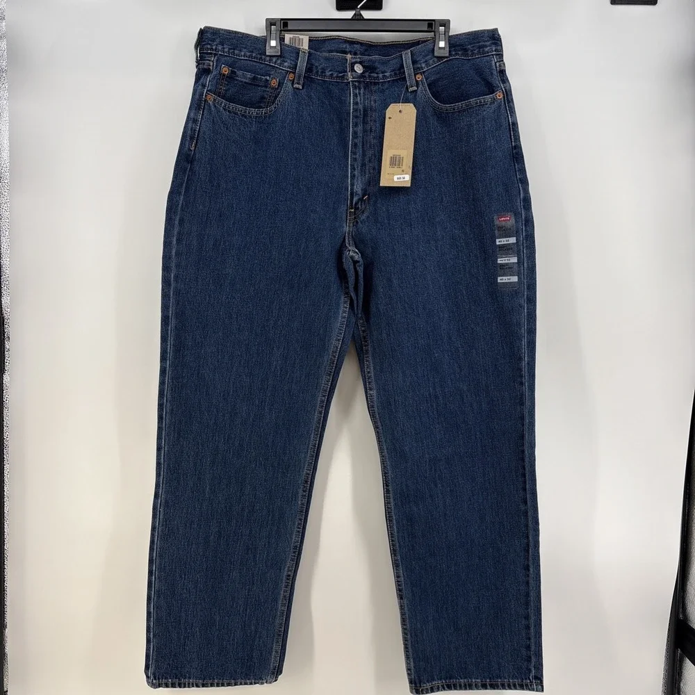 NEW Levis 550 Jeans Mens 40x32 Medium Wash Denim Relaxed Tapered Blue